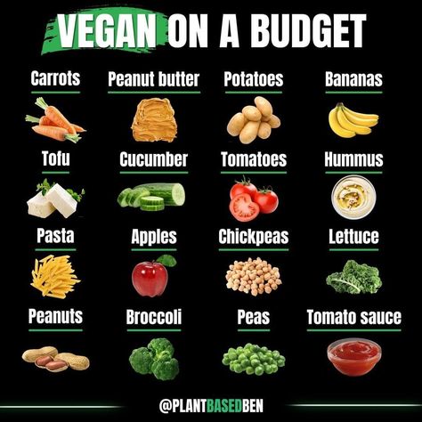 Vegan On Budget, Cheap Vegan Meals Budget, Vegan Budget Meals, Budget Vegetarian Meals, Carrots And Peanut Butter, Vegan On A Budget, Plant Based On A Budget, Paleo On A Budget, Vegan Budget