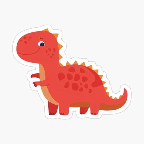 Get my art printed on awesome products. Support me at Redbubble #RBandME: https://www.redbubble.com/i/sticker/Red-Dinosaur-by-BeHappyDworry/160461986.EJUG5?asc=u Red Dino, Red Dinosaur, Ancient Creatures, Food Platter, Animals Illustration, Dinosaur Stickers, Cute Animal Illustration, Sticker Collection, Transparent Stickers