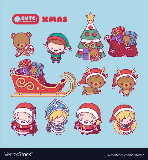 Snow Maiden, Christmas Apps, Kawaii Christmas, Budget Book, Planner Obsessed, Christmas Outfits, Christmas Characters, Cute Chibi, Holiday Photos