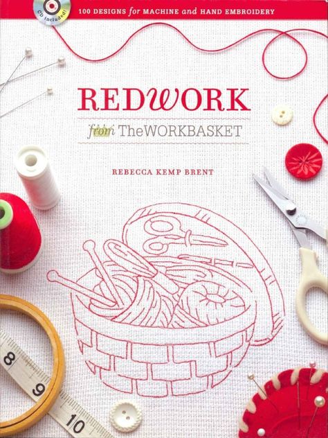 Redwork From the WorkBasket - Download as PDF File (.pdf) or read online. Redwork Embroidery Patterns, Diy Purse Organizer, Redwork Patterns, Redwork Embroidery, Embroidery Book, Red Embroidery, Diy Purse, Needle Art, Vintage Embroidery