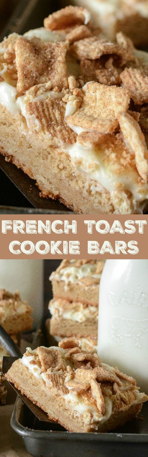 Maple Sugar Cookies, French Toast Crunch, Vanilla Cream Cheese, Tasty Desserts, Cinnamon French Toast, Sweet Bar, Maple Sugar, Dessert Bar Recipe, Cookie Bar