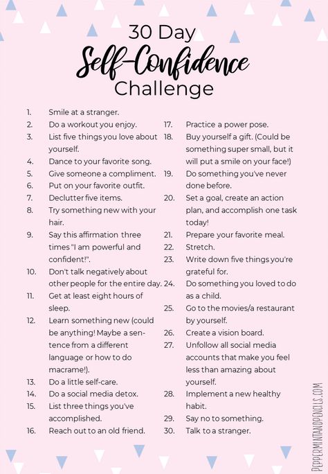 30 Day Feel Good Challenge, 30 Day Self Healing Challenge, 30 Day Challenge Self Improvement, 30 Days Confidence Challenge, 30 Day Self Confidence Challenge, Tips For Self Confidence, How To Feel Confident About Yourself, 30 Day Confidence Challenge, How To Feel Confident