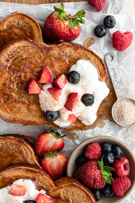 The Well Nourished Mama Protein French Toast Recipe, High Protein French Toast, Healthy Breakfast Protein, Toast Breakfast Ideas, French Toast Batter, Protein French Toast, The Best French Toast, Ideas Healthy Breakfast, Just Ingredients