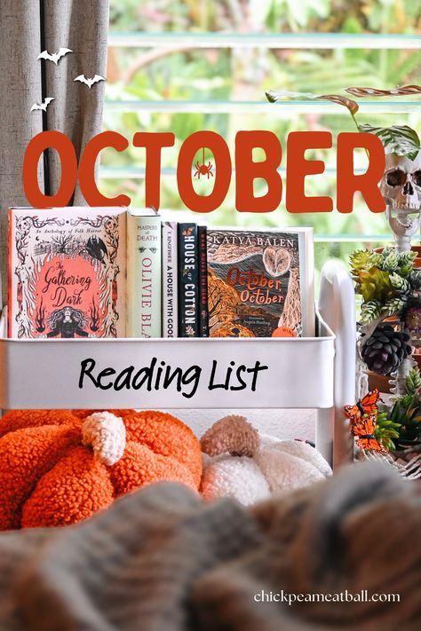 October Reading List | October Reads for your Halloween - chickpeameatball October Reads, October Reading, Fall Reading List, Fall Playlist, Halloween Reading, Books Everyone Should Read, Fall Reading, Perfect Dark, Good Bones