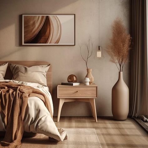 Japandi Nightstands - My 6 Favourite Designs Japandi Bedroom Nightstands, Japandi Nightstand, Scandi Bedroom Decor, Japandi Moodboard, Japandi Color Palette, Japandi Style Bedroom, Furniture List, Interior Design Japanese, Bedroom Spring