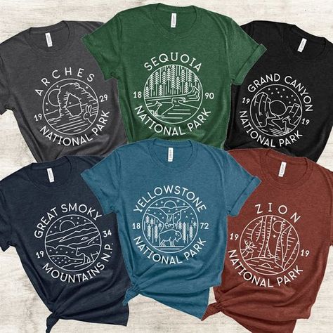 Vacation t-shirt design National Park Shirts, National Park Graphic, T-shirt Print Design, Vinyl Shirts, Shirt Print Design, Flannel Throw, Distressed Jeans, Last Day, Cool Shirts