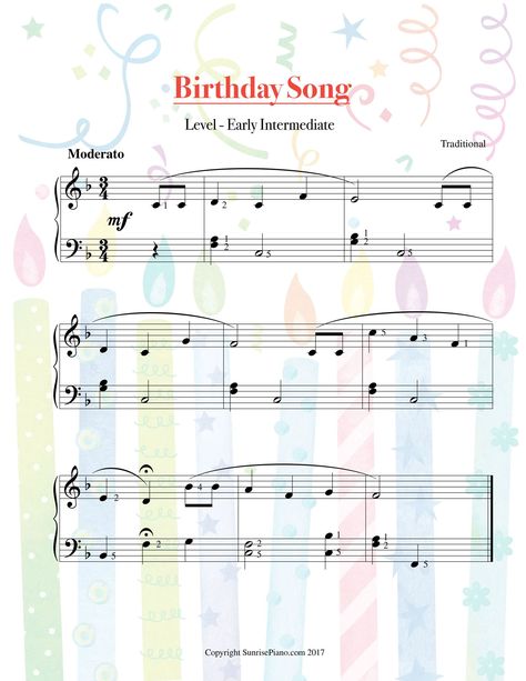 Happy Birthday Piano, Beginner Piano Music, Song Notes, Piano Music Lessons, Christmas Sheet Music, Preschool Music, Music Happy, Easy Piano Sheet Music, Happy Birthday Song