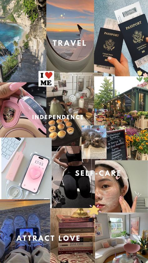 Self-care, Apartment, vacation,dream life, new phone, cats Manifesting Future Life, How To Get Your Dream Life, Dream Plan Do, Dream Life Collage, 1111 Wallpaper, Dream Life Goals, Manifesting Vision Board, My Vision Board, Board Wallpaper