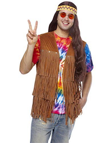 Franco American Novelty Company Mens Fringe Vest,Multicolored,X-Large Best Halloween Costumes & Dresses USA Hippie Fashion Men, Hippie Outfits Men, Hippy Costume, 1960s Costumes, Mens Fringe, 70s Fashion Hippie, Hippie Men, Hippie Party, Fringe Vest