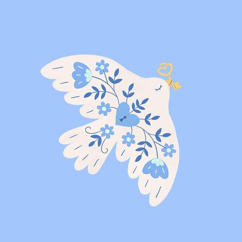 A sweet little dove🕊️ . . . . . . #illustration_daily #surfacedesign #surfacedesigner #birdillustration #doveillustration #folkdesign #artlicensing #illustrationartists #surfacedesigntribe #womenofillustration Love Bird Illustration, Simple Bird Illustration, Dove Illustrations, Dove Graphic, Sweets Illustration, Folk Illustration, Modern Folk Art, Floral Wallpaper Iphone, Folk Design