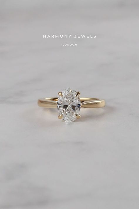 Oval Tapered Engagement Ring, Tapered Cathedral Engagement Ring, Oval Engagement Ring Tapered Band, Classic Cut Engagement Ring, Oval Engagement Ring Thick Gold Band, Engagement Rings Gold Thick Band, Gold Engagement Ring Thick Band, Oval Engagement Ring Thick Band, Brushed Gold Engagement Ring