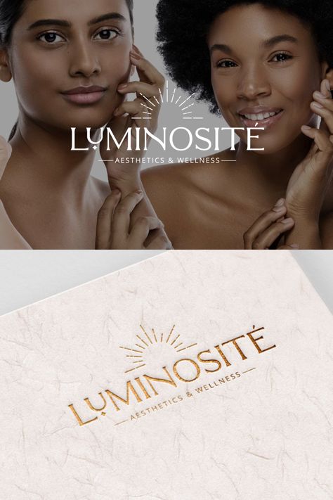 Check out our rebrand for med spa client, Luminosite. For the logo design we went with a timeless, clean, and premium wordmark and sun symbol. We chose a modern serif font with french inspiration, class, and character that helps to reflect a luxe european escape for their target market. Services included: WordPress Web Design, Wireframes, Brand Discovery, Brand Identity, Logo Design, and Brand Guidelines. Med Spa Logo, Med Spa Design, Luxurious Logo, Hair Logo Design, Spa Logo Design, Wellness Branding, Makeup Logo Design, Serif Logo, Skincare Logo