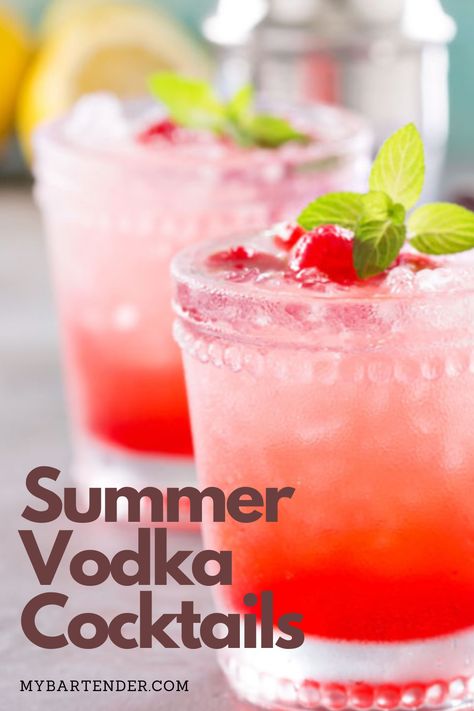 Summer Cocktail Recipes Vodka, Refreshing Vodka Drinks, Vodka Soda Recipe, Summer Vodka Drinks, Alcoholic Drinks Vodka, Vodka Drinks Easy, Vodka Mixed Drinks, Vodka Cocktails Easy, Summer Vodka Cocktails