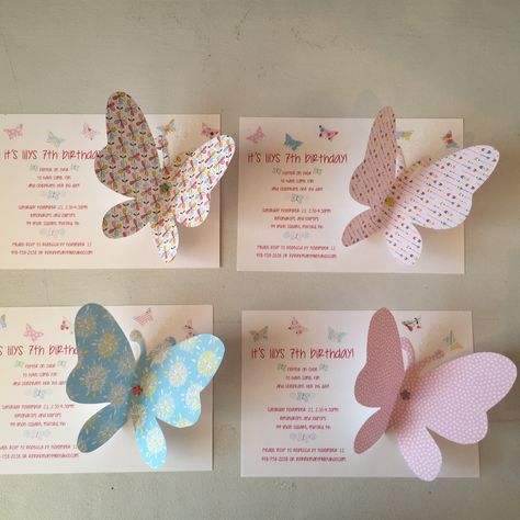 Butterfly Baby Shower Theme, Butterfly Invitations, Butterfly Birthday Party, Girl Birthday Decorations, Butterfly Baby Shower, Butterfly Party, Paper Butterflies, Diy Paper Crafts Decoration