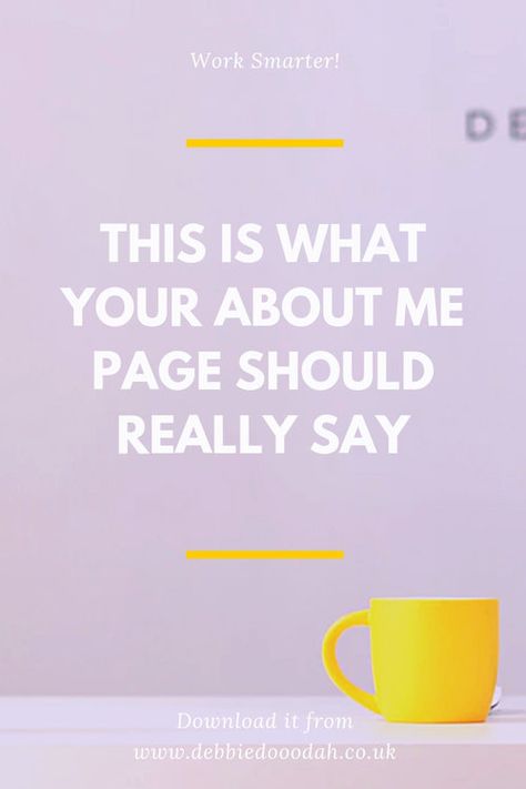 This is a conversation I’ve been having with a few people over the past few weeks.
What should my about me page look like?
What should my about me page include?
Where should my about me page sit?

Sound interesting? debbiedooodah is a business coach from the UK helping female entrepreneurs, freelancers, small businesses to create the life they want. Click to read more! About Me Page, Women In Business, Trust You, About Page, I Choose You, Free Social Media, Business Pages, Female Entrepreneurs, Business Coach