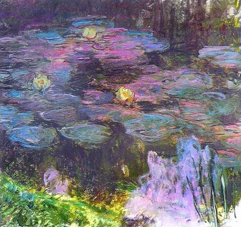 1914-17 Monet Waterlilies(private collection)(150 x 165 cm… | Flickr Water Lily Art, Bo Fransson, Water Lilies Art, Lily Art, Claude Monet Paintings, Claude Monet Art, Monet Art, Painting Living Room, Monet Paintings