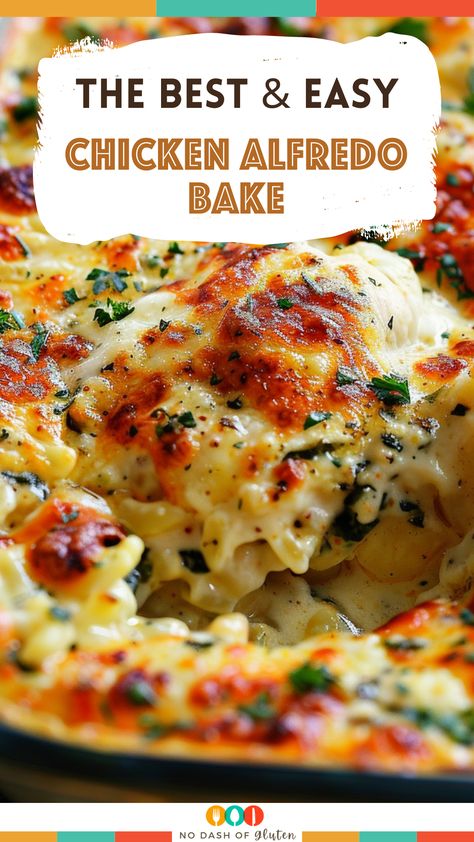 Creamy Bacon Alfredo Pasta, Chicken Recipes With Alfredo Sauce, Chicken Bacon Alfredo Pasta Bake, Alfredo Sauce Meals, Recipes With Alfredo Sauce Dinners, Alfredo Pasta Casserole Recipes, Chicken Alfredo Rotini Pasta, Leftover Alfredo Pasta Recipes, Chicken Tender Pasta Recipes