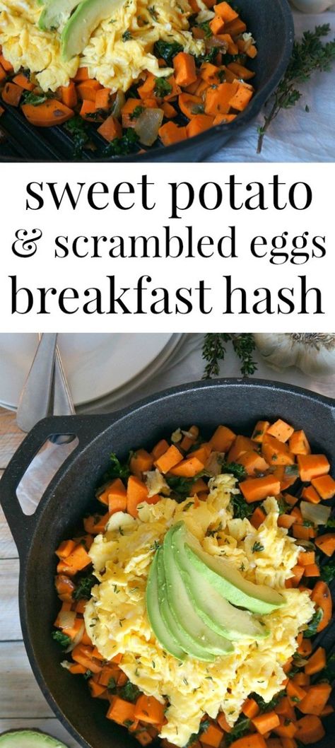 Breakfast Skillet Healthy, Breakfast Hash Recipes, Breakfast Skillet Recipes, Healthy Protein Meals, Hash Recipe, Food Healthy Breakfast, Breakfast Skillet, Healthy Eggs, Breakfast Hash