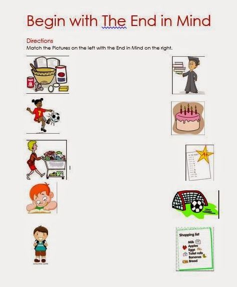 27 Best Habit 2 Begin With The End In Mind Images On Free Worksheets Samples Habit 2 Activities, Begin With The End In Mind Activities, Habit 2 Begin With The End In Mind, Begin With The End In Mind, Habits Worksheet, 7 Habits Activities, 7 Habits Of Happy Kids, Counseling Corner, Worksheet For Kindergarten