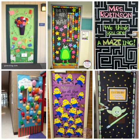 Teacher Appreciation Door Decorating Idea Teacher Appreciation Door Decor, Minion Bouquet, Teacher Door Decorations Appreciation, Teacher Appreciation Door Ideas, Teacher Appreciation Week Door, Appreciation Themes, Teacher Appreciation Week Ideas, Appreciation Week Ideas, Teacher Appreciation Door