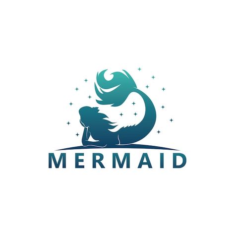 Mermaid Logo, California Logo, Silhouette Logo, Nail Business, Silhouette People, Branding Inspo, Mermaid Pattern, Fish Tail, Mermaid Silhouette