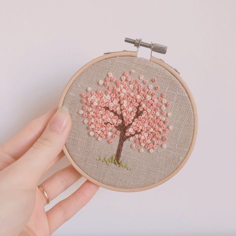 Sakura Embroidery, Sakura Tree, Coin Purse, Embroidery, Quick Saves