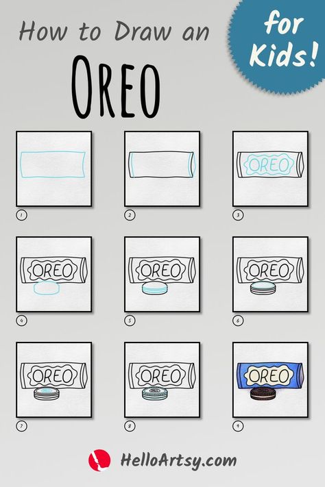 Draw oreo easy! | how to draw an oreo in 9 easy steps. | Follow along with each illustration to learn how to create an how to draw an oreo. Perfect for kids who desire to learn how to draw! Oreo Drawing, School Art Activities, Diy Kids Games, Drawing Lessons For Kids, Drawing Lesson, Learn How To Draw, Food Drawing, Drawing Lessons, Bullet Journal Inspiration