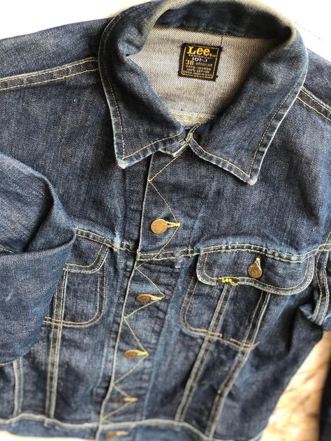 Lee 101-J 1950-1960 UNION MADE SANFORIZED DENIM JACKET Union Made, Lee Jeans, Jean Jacket, Denim Jacket, On Instagram, Instagram