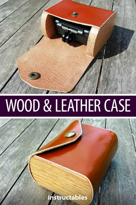 Leather And Wood Projects, Wood And Leather Projects, Diy Leather Gifts, Leather Working Projects, Leather Glue, Upholstery Nails, Leather And Wood, Leather Diy Crafts, Leather Crafting