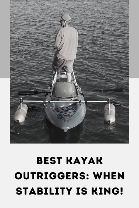 Diy Kayak Outriggers, Kayak Stabilizer Diy, Canoe Stabilizer, Kayak Mods, Kayak Wheels, Kayak Storage Garage, Kayak Modifications, Kayak Outriggers, Kayak Fishing Setup