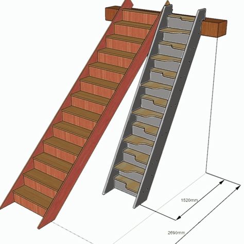 Space Saver Stairs, Stairs Loft, Space Saving Stairs, Space Saver Staircase, Standard Staircase, Space Saving Staircase, Steep Staircase, Loft Staircase, Types Of Stairs