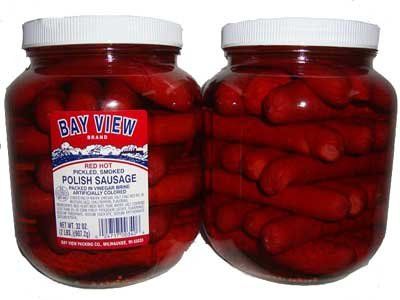 Gourmet Red Hot Pickled Polish Sausage - 2 Jars >>> You can get additional details in this image at Quick dinner ideas board Red Hot Sausage Recipes, Pickled Sausage Recipe, Hot Sausage Recipes, Pickled Meat, Pickled Sausage, Meat Gifts, Best Pickles, Low Fat Snacks, Polish Sausage