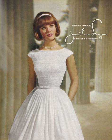 May 1964. ‘Moments to remember need a dress like this…’ Styling Brooches, Seventeen Magazine Fashion, Just Seventeen, Vintage Fashion 1960s, Jonathan Logan, Fun Dresses, Vintage Catalog, Fashion Decades, 1960 Fashion