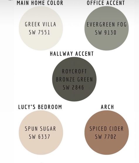 Brandywine Sherwin Williams, Gray Earth Tones Color Palettes, Den Paint Colors, Sherwin Williams Spiced Cider, Wherein Williams Earth Tones, Masculine Paint Colors, Benjamin Moore Earthy Paint Colors, Nature Paint Colors Earth Tones, Paint For Open Concept Floor Plan