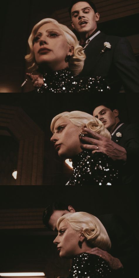 Elizabeth Johnson Ahs, Lady Gaga And Evan Peters, Ahs Hotel Poster, Evan Peters Black Hair, Iphone Art Aesthetic, Evan Peters Wallpaper Iphone, Ahs Hotel Lady Gaga, Lady Gaga American Horror Story, Patrick March