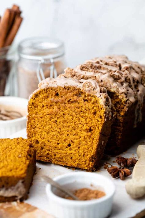 Gluten Free Pumpkin Bread Recipe, Healthy Gingerbread Cookies, Gluten Free Quick Bread, Whole Pumpkin, Erin Lives Whole, Pumpkin Streusel, Vegan Pumpkin Bread, Gluten Free Pumpkin Bread, Moist Pumpkin Bread