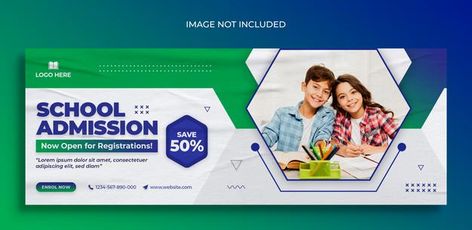 School education admission facebook time... | Premium Psd #Freepik #psd #banner School Social Media, Cover Photo Design, Brochure Cover Design, Tuition Classes, Education Banner, Cover Facebook, Creative Banners, Pose Model, Banner Design Inspiration