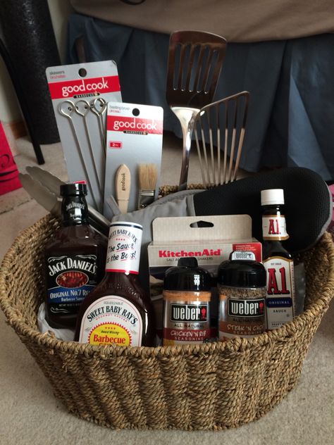 Unisex Basket Ideas, Bbq Silent Auction Basket, Family Fun Night Gift Basket Ideas, Men Raffle Basket Ideas, Car Wash Gift Basket Ideas, Silent Auction Gift Basket Ideas For Men, Date Night Auction Basket Ideas, Bingo Prize Basket Ideas, Tool Gift Basket Ideas