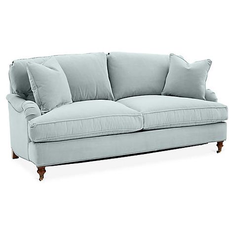 Brooke 2-Seat Sofa, Seafoam Crypton Queen Size Sleeper Sofa, Neutral Sofa, Blue Couch, Affordable Modern Furniture, Settee Sofa, Blue Sofa, Settee, Couches Living Room, Chic Furniture