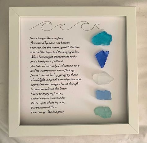 LARGE Sea Glass Poem/i Want to Age Like Sea/christmas - Etsy Sea Glass Stained Glass Art, Seaglass Crafts, Sea Glass Gifts, Organ Donor, Jensen Beach, Beautiful Snow, Sea Glass Colors, Beach Glass Art, Glass Art Projects