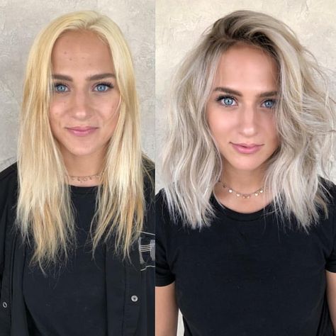 10.7k Likes, 153 Comments - SalonCentric (@saloncentric) on Instagram: “Blonding Out 💁🏼💕 gorgeous transformation by @hairbyallih 🔥 🔹 🔹 🔹 🔹 For a chance to be featured tag…” Icy Hair, Black To Blonde Hair, Cool Ash Blonde, Ash Blonde Hair Colour, Ash Blonde Balayage, Ash Blonde Hair, Pinterest Hair, Fresh Hair, Hair Envy