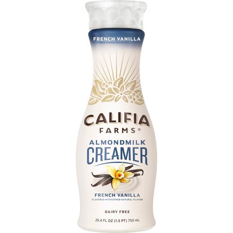 Vanilla Frosting For Cupcakes, Almond Milk Coffee Creamer, Flavored Creamer, Almond Milk Creamer, Almond Creamer, Potassium Citrate, Almond Milk Coffee, French Vanilla Creamer, Califia Farms