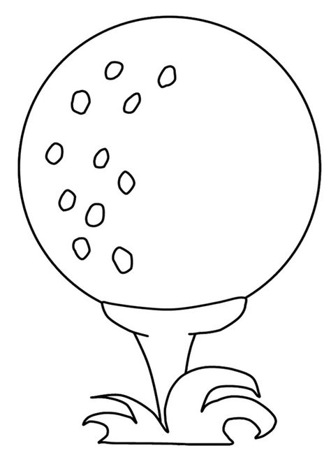 Golf Ball Coloring Page. Free printable Golf Coloring Pages For kids download and print. Golf Doodles Easy, Golf Ball Coloring Ideas, Golf Ball Painting Preschool, Golf Ball Drawing Ideas, Golf Coloring Pages Free Printable, Family Fun Night Basket, Golf Coloring Pages, Drawing On Golf Balls, Preppy Artwork