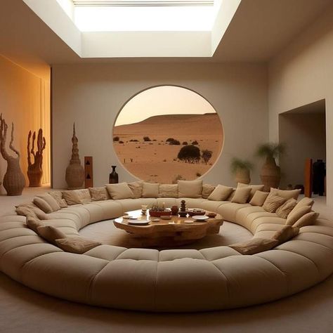 Sunken Living Room 70s Conversation Pit, Living Room 70s, Zen Furniture, Teenager Bedroom Design, Conversation Pit, Desert Dunes, Living Tv, Sunken Living Room, Modern Sofa Living Room