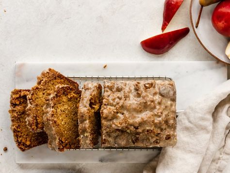 Pear Loaf Cake, Pear Loaf, Pear Ginger, Loaf Cakes, Ginger Cake, Spiced Pear, Streusel Topping, Loaf Cake, Quick Breads