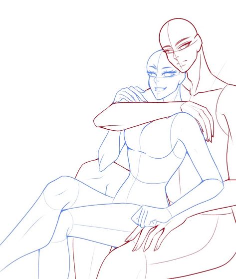 Anime Base Couple Sitting On Lap, Friendship Reference, Sitting Base, Anime Base Couple, Anime Pose Reference, Reference For Drawing, Tarot Illustration, Body Bases, Drawing Poses Male