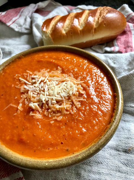 Copycat Panera Tomato Bisque Soup Recipe - One Hundred Dollars a Month Tomato Bisque Soup Recipe, Tomato Bisque Soup, Bisque Soup Recipes, Green Goddess Salad, Goddess Salad, Bisque Soup, Copycat Panera, Tomato Bisque, Tomato Soup Recipes