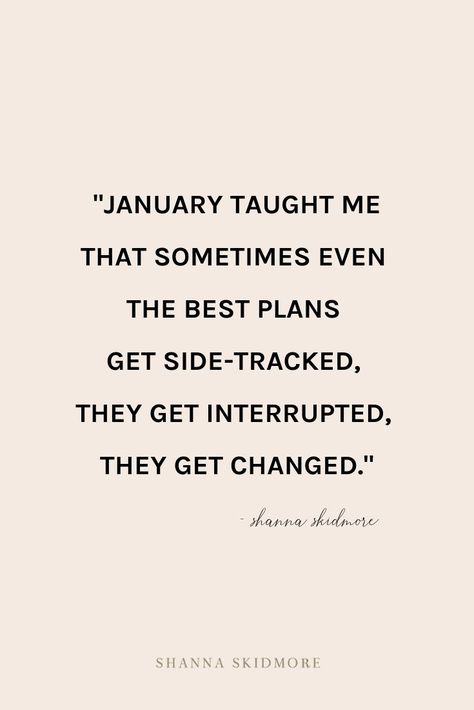 January taught me that sometimes even the best plans get side-tracked, they get interrupted, they get changed. My January review and February goals. | Shanna Skidmore #goals #annualplanning #myblueprintyear Shanna Skidmore, February Goals, Creative Business Plan, Annual Planning, Find My Passion, Financial Coach, Goals Motivation, Blog Seo, Entrepreneur Inspiration