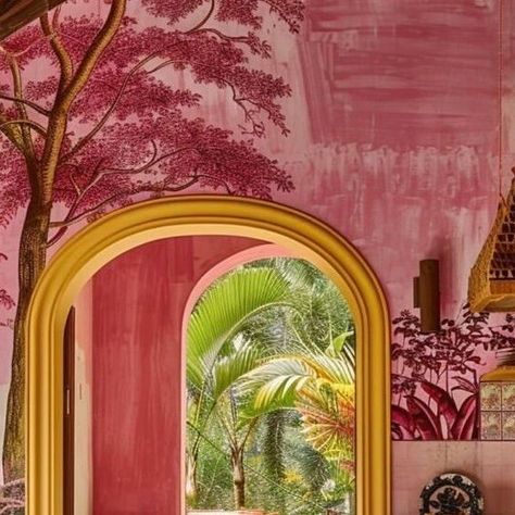 Yellow And Pink Interior, Reverse Orientalism, Weekend Design, Straw Bale House, Paint Inspo, Mud House, Modern Mexican, Natural Building, Earthship