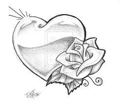 27 Tattoo, Tattoo Old School, Tattoo Heart, Tattoo Zeichnungen, Chicano Drawings, Drawing Hair, Rose Tattoo Design, Hearts And Roses, Roses Drawing